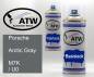 Preview: Porsche, Arctic Gray, M7K / U0: 400ml Sprühdose + 400ml Klarlack - Set, von ATW Autoteile West.